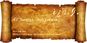 Óhegyi Julianna névjegykártya